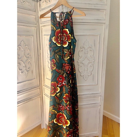 NWT Linen Loft Paradise Teal Maxi Dress - Picture 3 of 14